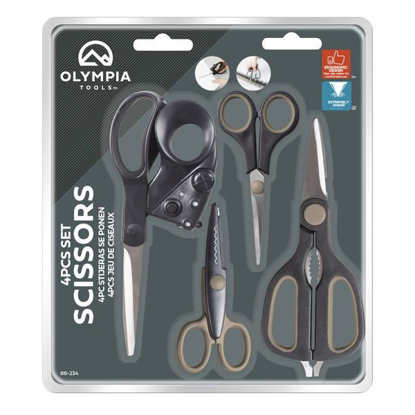 4PC SCISSORS SET – Olympia Tools